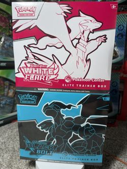 Pokemon Center Black Bolt and White Flare ETB Set