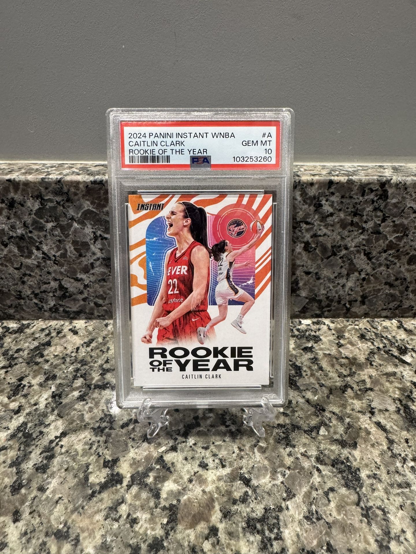 2024 PANINI INSTANT WNBA ROY #A CAITLIN CLARK ROOKIE RC PSA 10