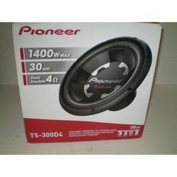 12” subwoofer Pioneer TS-300D4 Champion Series 12" Dual 4 Ohm Car Audio Subwoofer 1400w Max