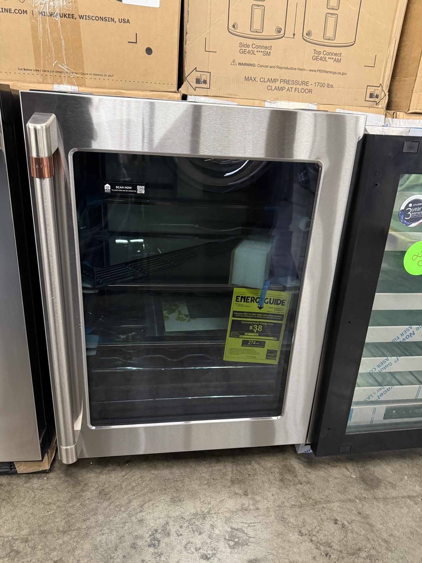 Cafe Stainless Steel Beverage Center