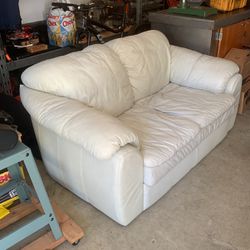 Love Seat Couch Leather Good Condition