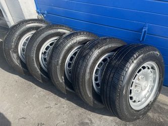 6 Stock Mercedes 14 Inch Rims With 5 Fairly New Michelin Tires
