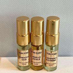 Tom Ford Tobacco Oud, Vanille Fatale, Lavender Extreme 3.4ml/0.1 Oz Perfume Spray