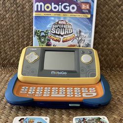 VTech MobiGo Touch Learning System Tested Works Includes 2 Games