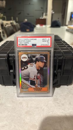 Buster Posey 2017 Topps Chrome 1987 PSA 10