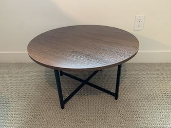 Brown Round Coffee Table - Brand New 