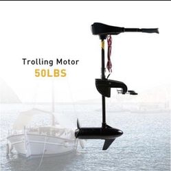 Cloud Mountain Trolling Motor 50LBs Thrust for Fishing Boat 12V with 28" Shaft, Black