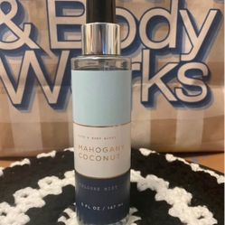 Limited Edition BBW Mahogany Coconut Cologne Mist 5 fl oz