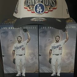 Bundle- Two Dodgers Clayton Kershaw 3000  Strike Out Bobble Head & Hat 