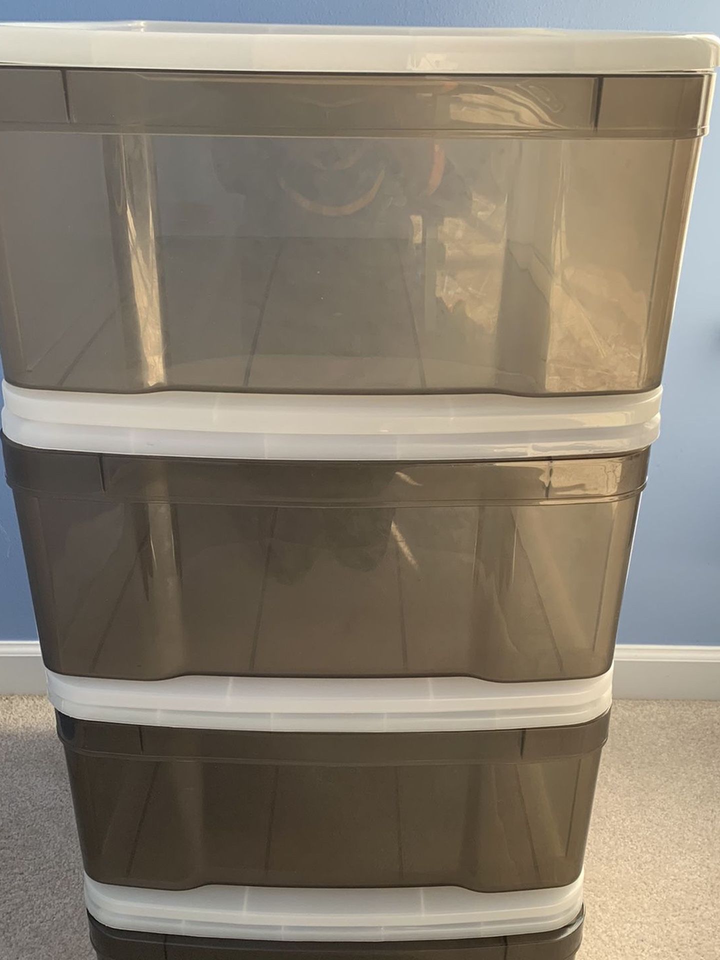 Container Store Large Tint Stackable Storage Drawer