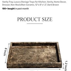 Brown marble tray