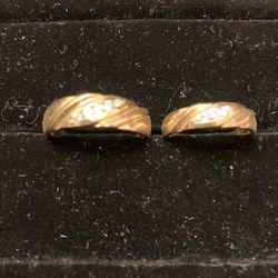 Handmade Gold plated 14K Set Of Wedding Rings Both $50 Hablo Español