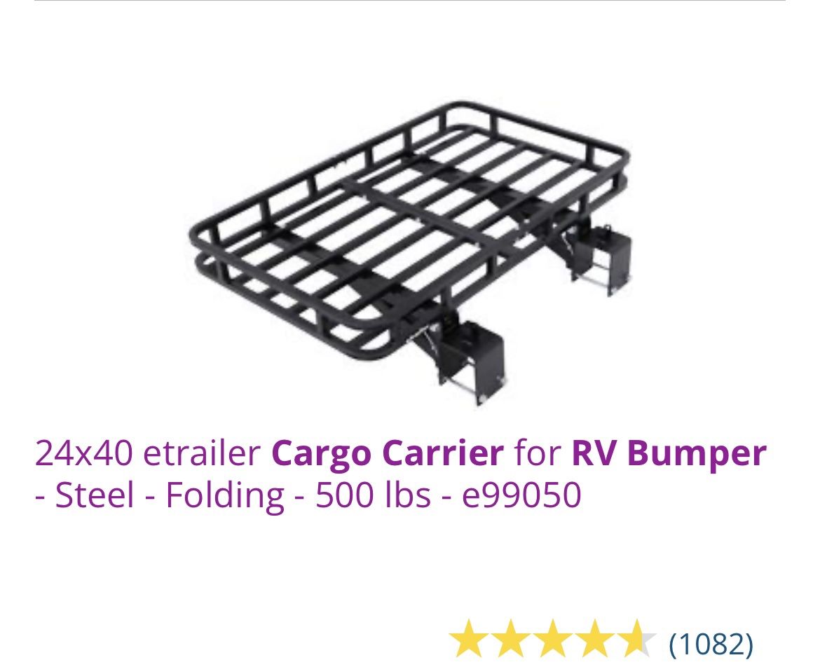 “New” e-trailer RV Bumper Cargo Carrier