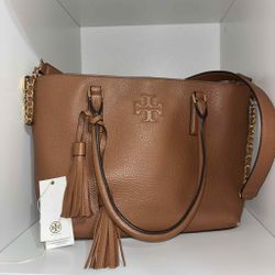 Preloved Tory Burch Thea leather Convertible Tote bag crossbody