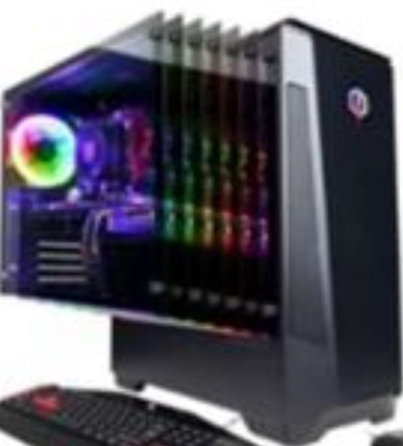 CyberpowerPC - Gaming Desktop - AMD Ryzen 3 2300X- 8Gb Memory -AMD Radeon RX 570 - 1TB HDD +240 GB SSD - Black