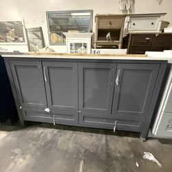 Style Selections Alaia 60-in gray Undermount Double Sink Bathroom Vanity with White top