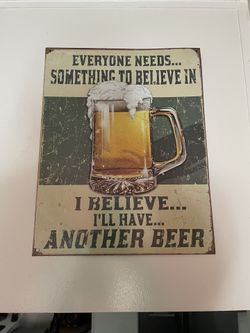 Metal Beer Sign