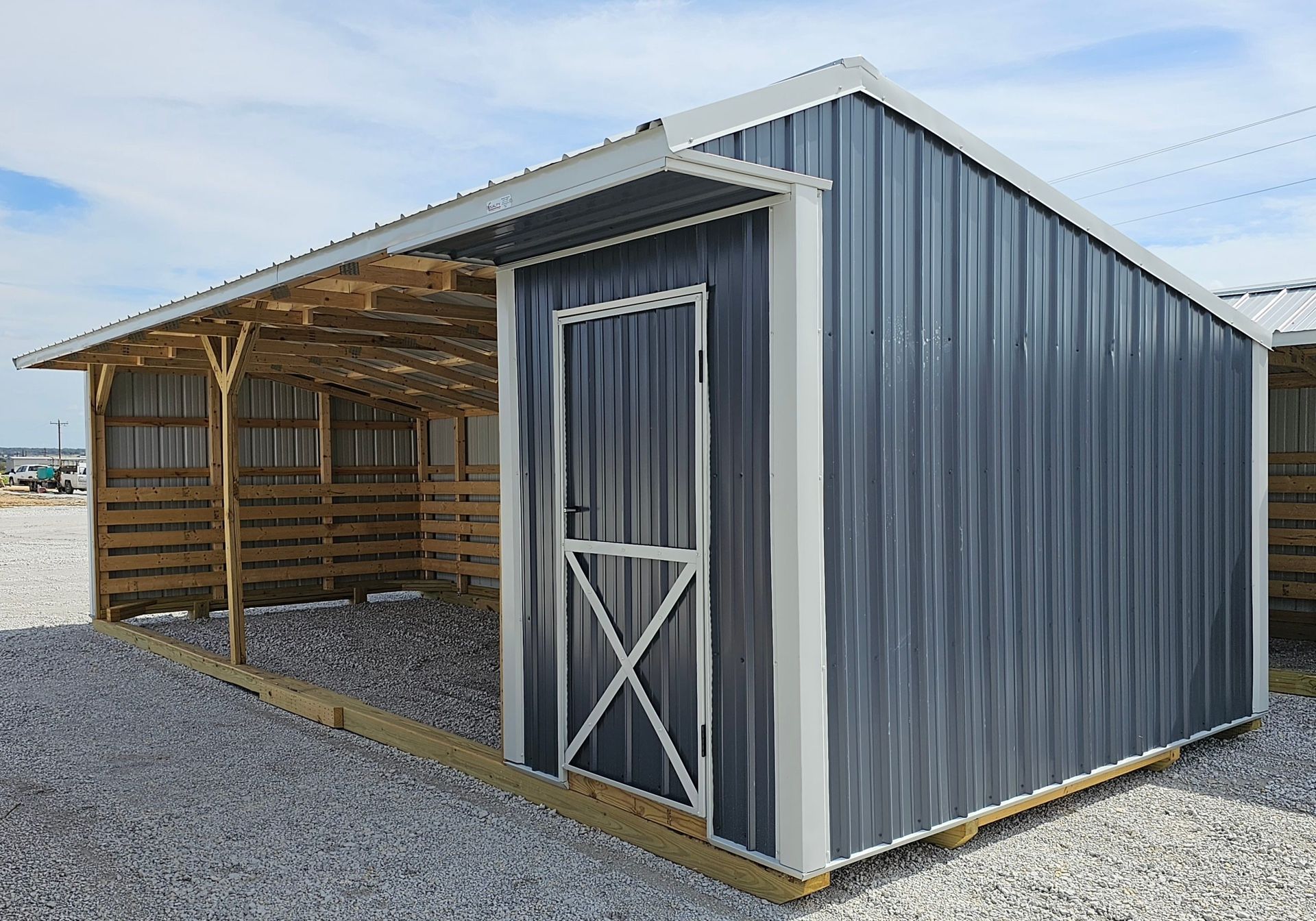 12x30 Run in Shed With Tackroom Horse Barn Financing Available