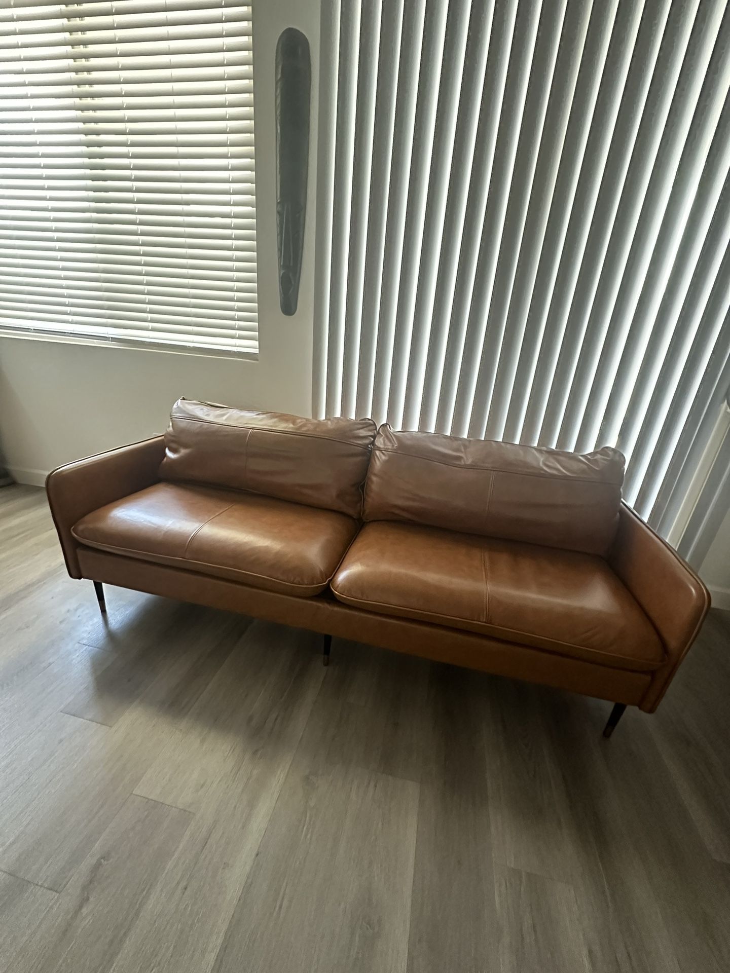 Top-Grain Leather Sofa, 3 Seater Leather Couch