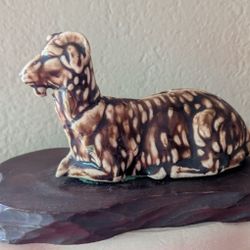Antique Ram Goat Ceramic Bank