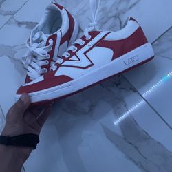 red and white vans