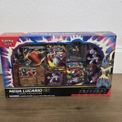 For Sale: 
Brand New in Box Pokemon Trading Card Game Mega Lucario EX Figure Collection