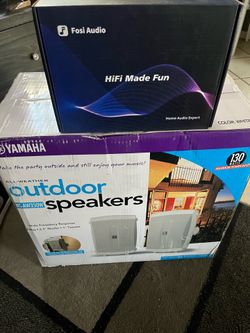 New Patio  6.5 Yamaha outdoor speakers 🔊 Fosi audio Bluetooth receiver
