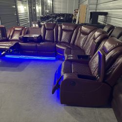 Brand New Power Reclining Sectional Couch