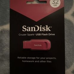 32 GB Storage SanDisk Cruzer Spar USB Flash Drive Store Transfer Cap-less NEW
