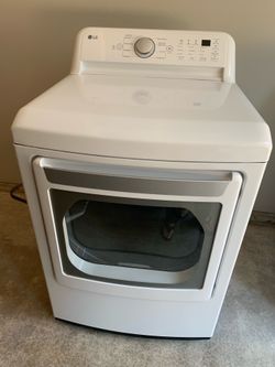 LIKE NEW! LG 7.3 cu. ft. ELECTRIC White Dryer with Sensor Dry