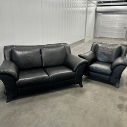 Leather sofa set - DELIVERY AVAILABLE