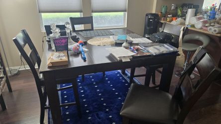 Bamboo dining table with 4 chairs