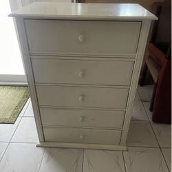 White Tall Dresser, Chest Of Drawers, Gavetero