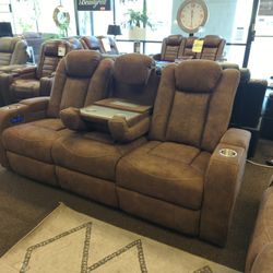 Power Reclining Sofa Couch 