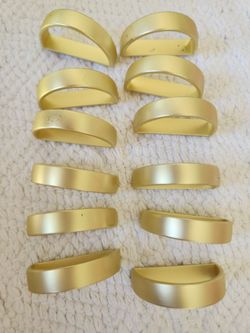 12 Gold Napkins rings