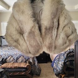  Blue Fox Fur Wrap