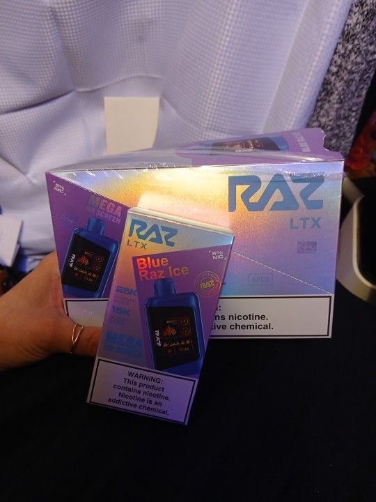 Raz 25k Blue RAZ ice Sealed $33 Or 2 For $60