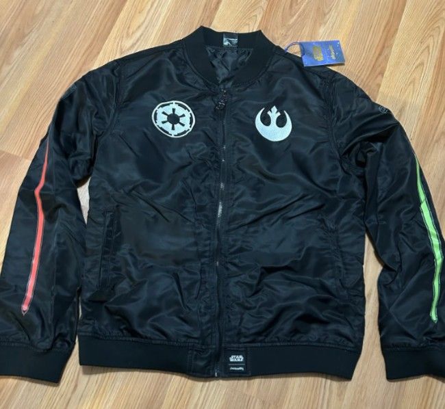 Star Wars MAY 4TH Glow N Dark Bomber Jacket XL NWT Cakeworthy Special Edition
