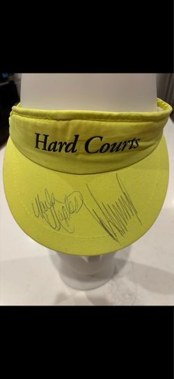 Signed President Donald Trump and former wife Marla Maples “ Hard Courts “ visor hat