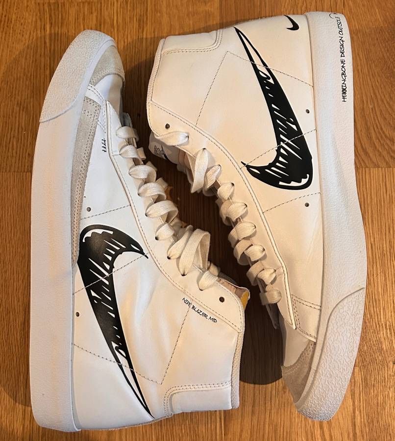 Size 10.5 - Nike Blazer Mid 77 Sketch White
