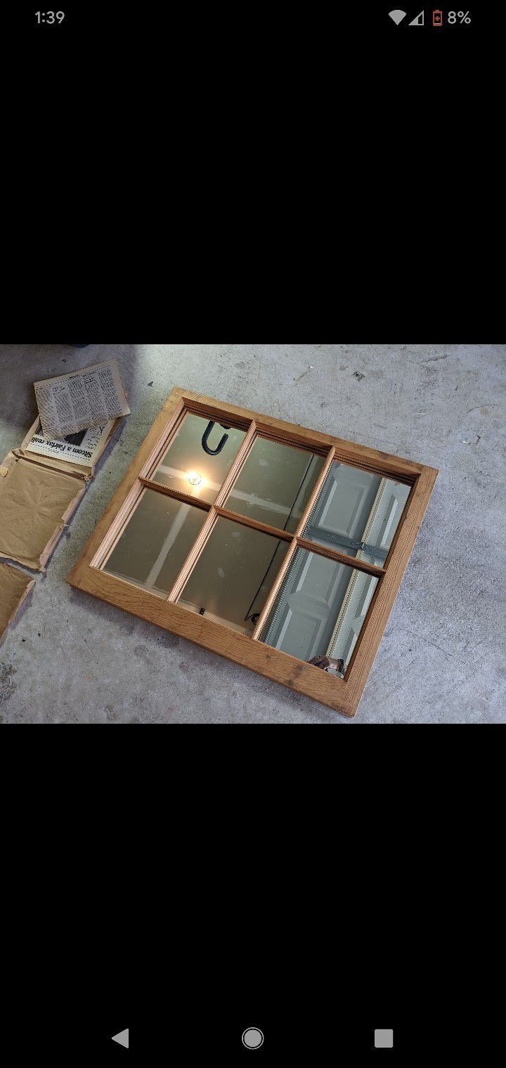 Crafting Wooden Window Frame with Mirrors 