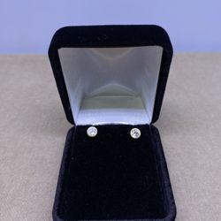 14K Kids Earrings CZ