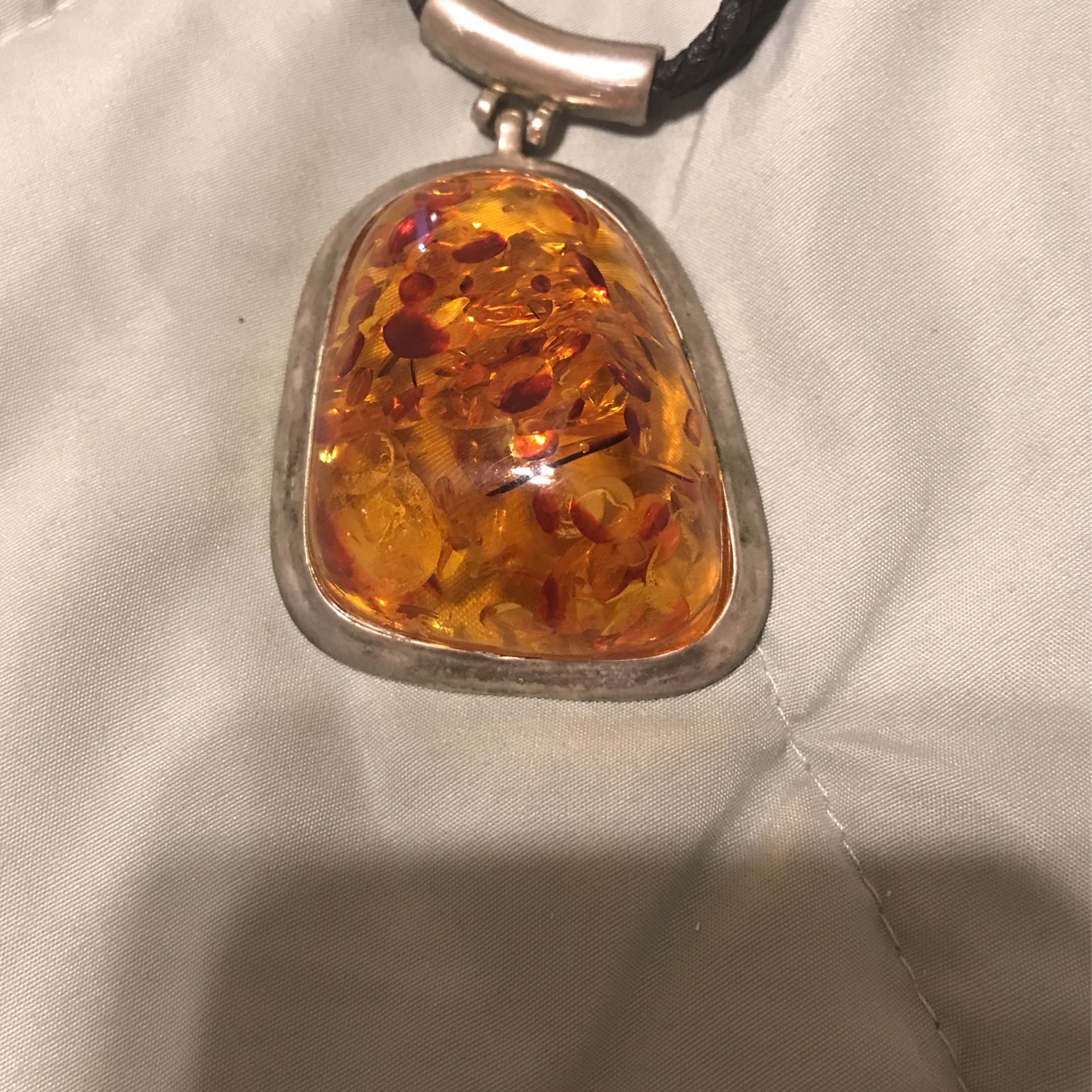 Amber SS Necklace