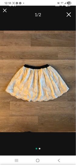 NEW Women Elegant Lace Embroidered Knitted Puffy Skirt