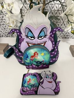 Loungefly Disney Ursula Mini backpack And wallet