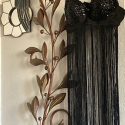 Black Fringe Bralette With Sequin Top Size L 