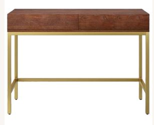 Walnut & Brass Desk