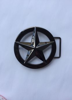 Black star belt buckle