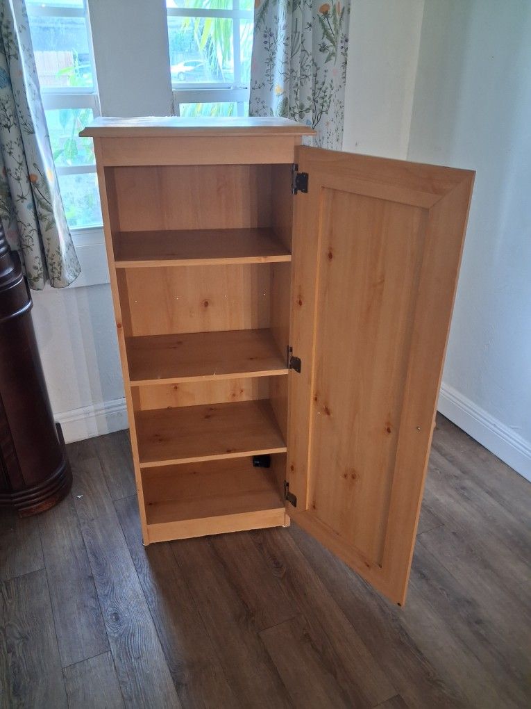 Wooden Case With Shelves