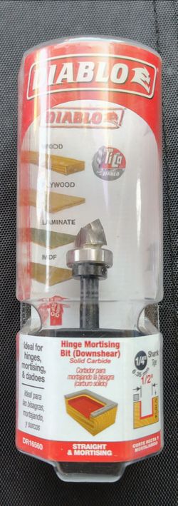 1/2" Diameter Hinge Mortising Bit